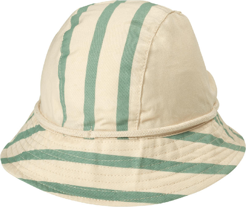 PUSBLU Hut mit Ringeln, grün & weiß, Gr. 54/55