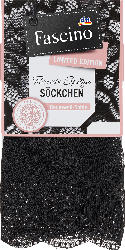 Fascino Socken mit Spitze schwarz Gr. 39-42