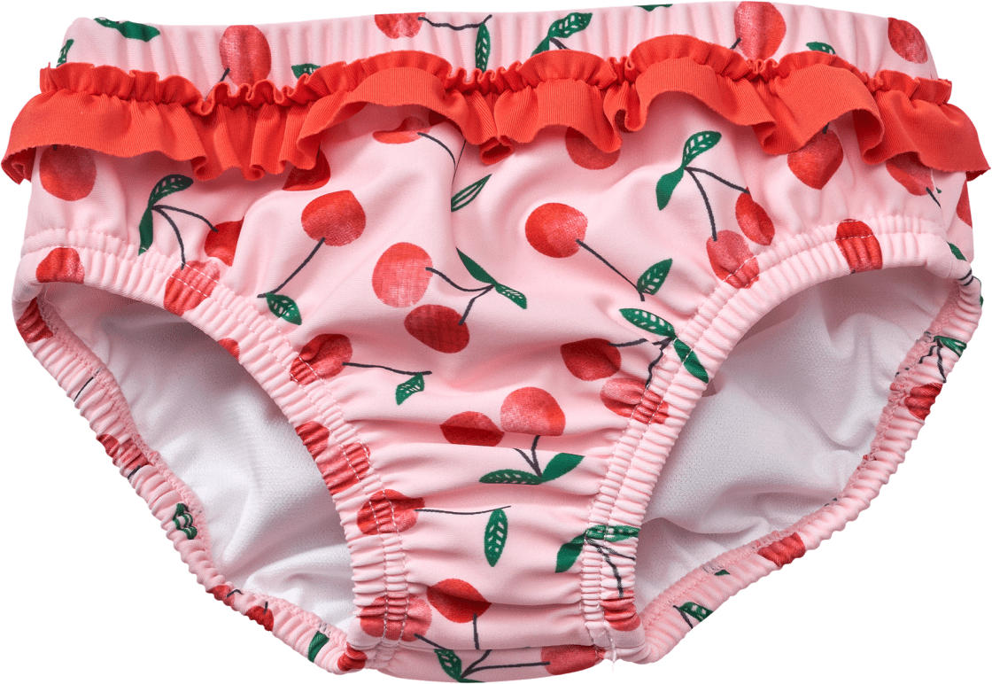 PUSBLU Schwimmwindel mit Kirsch-Muster, rosa, Gr. 74/80