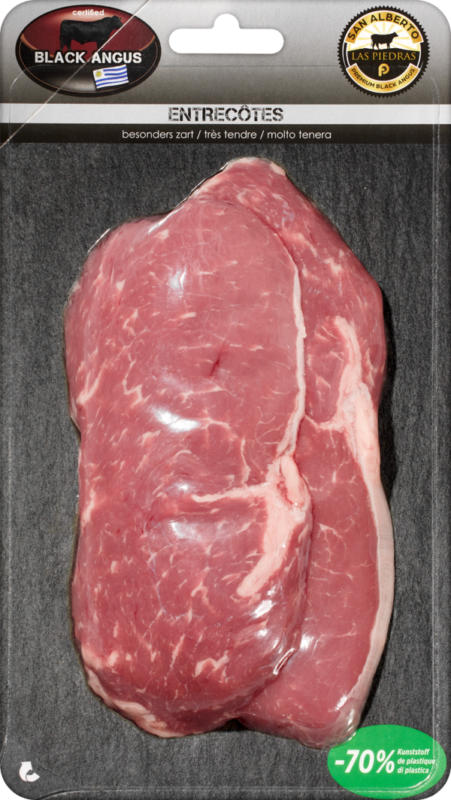 Entrecôte de bœuf Black Angus , Uruguay/Argentine, 2 x env. 200 g, les 100 g