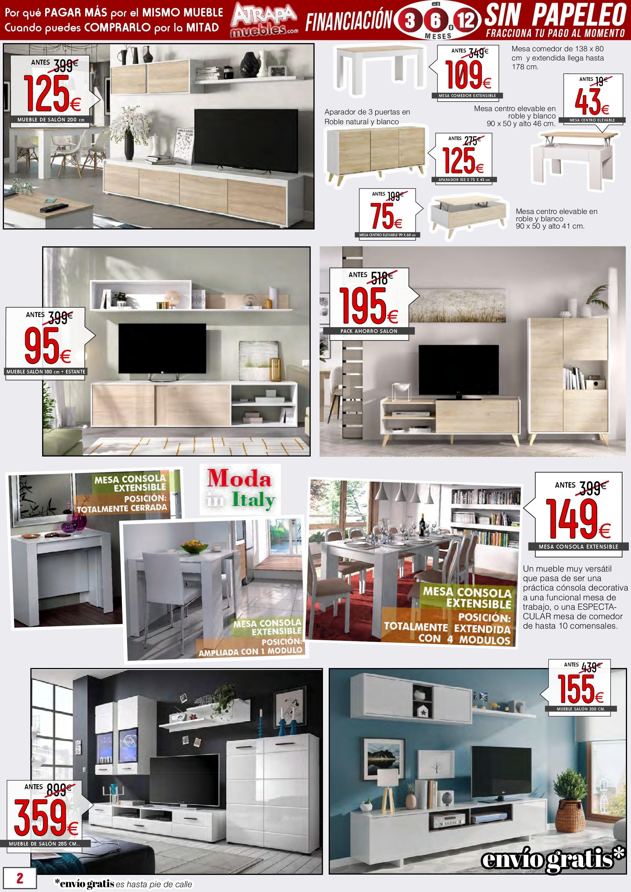 Atrapa Muebles folleto 06/02/2024 - 29/02/2024 | Página: 2 | Productos: Consola, Estante, Mesa, Aparador