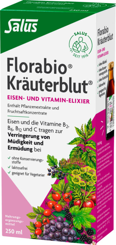 Florabio Kräuterblut-Saft Eisen- und Vitamin-Elixier