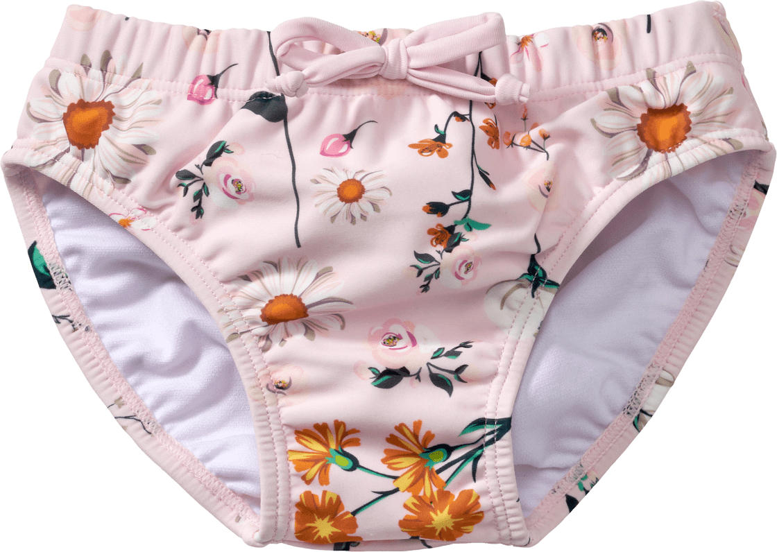 PUSBLU Schwimmwindel mit Blumen-Muster, rosa, Gr. 86/92