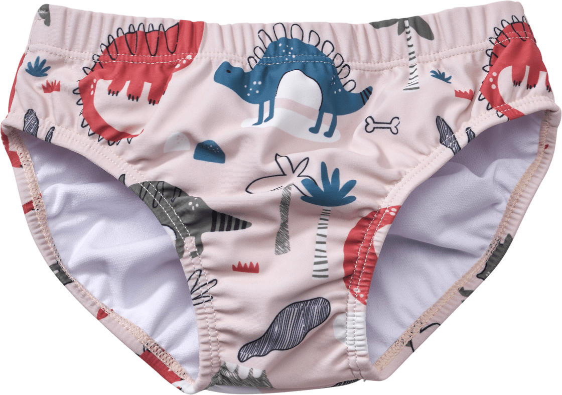 PUSBLU Schwimmwindel mit Dino-Motiv, beige, Gr. 86/92