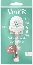 Gillette Venus Rasierer, Deluxe Smooth Sensitive Rosegold + Duschhalterung