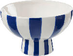 dm-drogerie markt Dekorieren & Einrichten Schale/Bowl aus Keramik klein, weiß/blau gestreift (16x16x10cm) - bis 31.03.2024