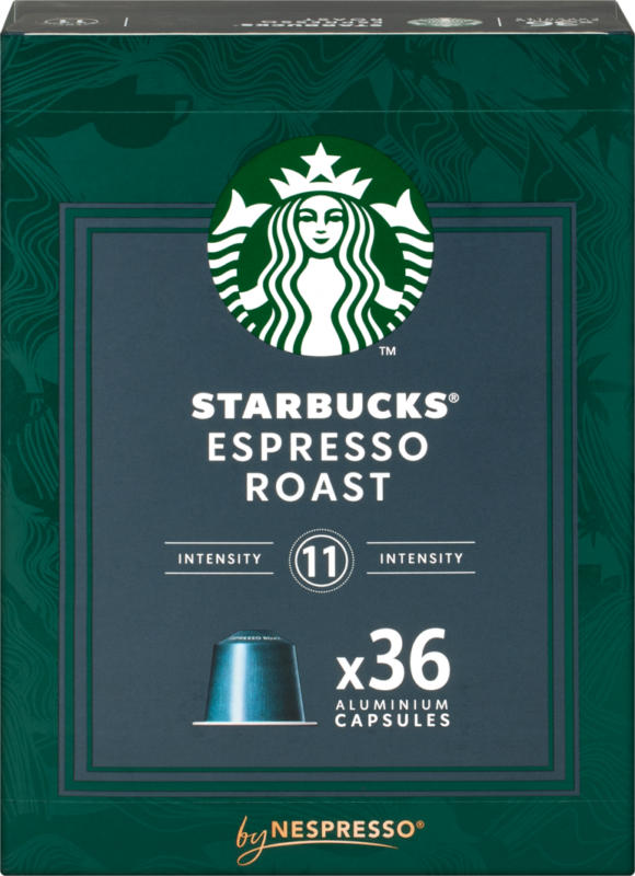 Starbucks® by Nespresso® Kaffeekapseln Espresso Roast, 36 Kapseln