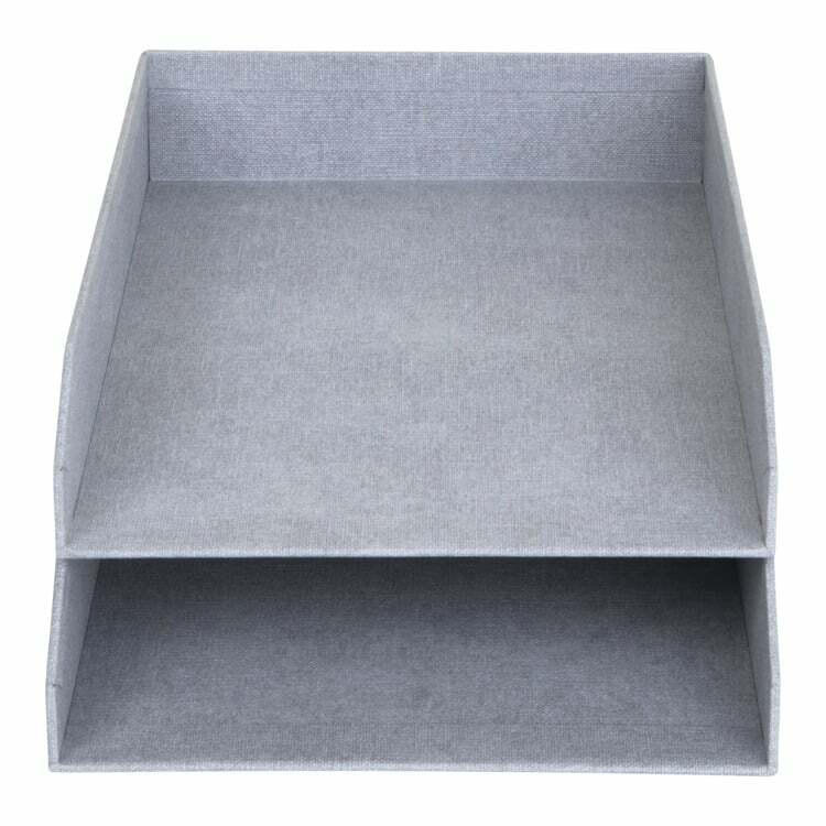 Stockage de documents HAKAN, Canvas Paper Laminate, gris clair