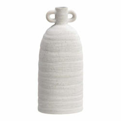 Vase décoratif PLAIN, céramique, gris clair