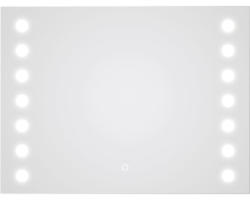 LED Badspiegel DSK Silver Hollywood eckig 80x60 cm