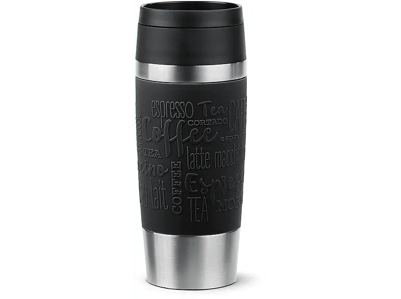 Emsa Travel Mug Classic Thermo-/Isolierbecher, 0.36l, Schwarz; Trinkflasche