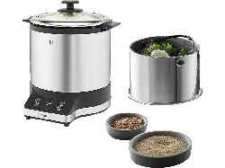 WMF KÜCHENminis® + Lunch to Go (04.1526.0011) Reiskocher (220 Watt, 1 l, Edelstahl, Schwarz)