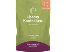 Katzenfutter nass Herrmann´s Kaninchen mit Käse & Kokosflocken 100 g