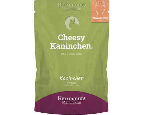 Katzenfutter nass Herrmann´s Kaninchen mit Käse & Kokosflocken 100 g