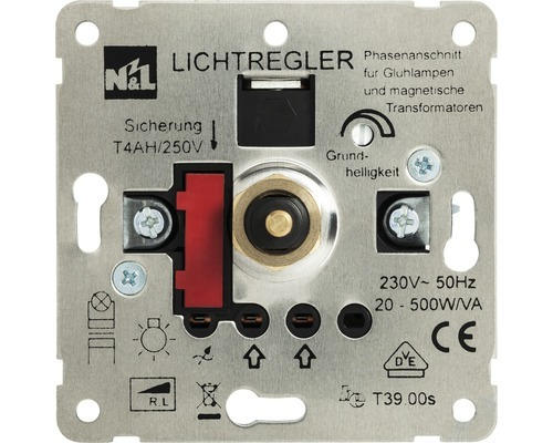 Dimmer-Einsatz Druck-Wechsel Roth-Lange 600 Watt