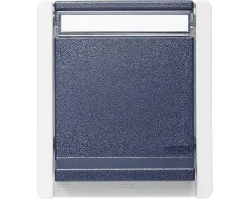 Steckdose Roth Lange IP55 aufputz, 1-fach, grau/blau