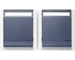 Steckdose Roth Lange IP55 aufputz, 2-fach waagrecht, grau/blau