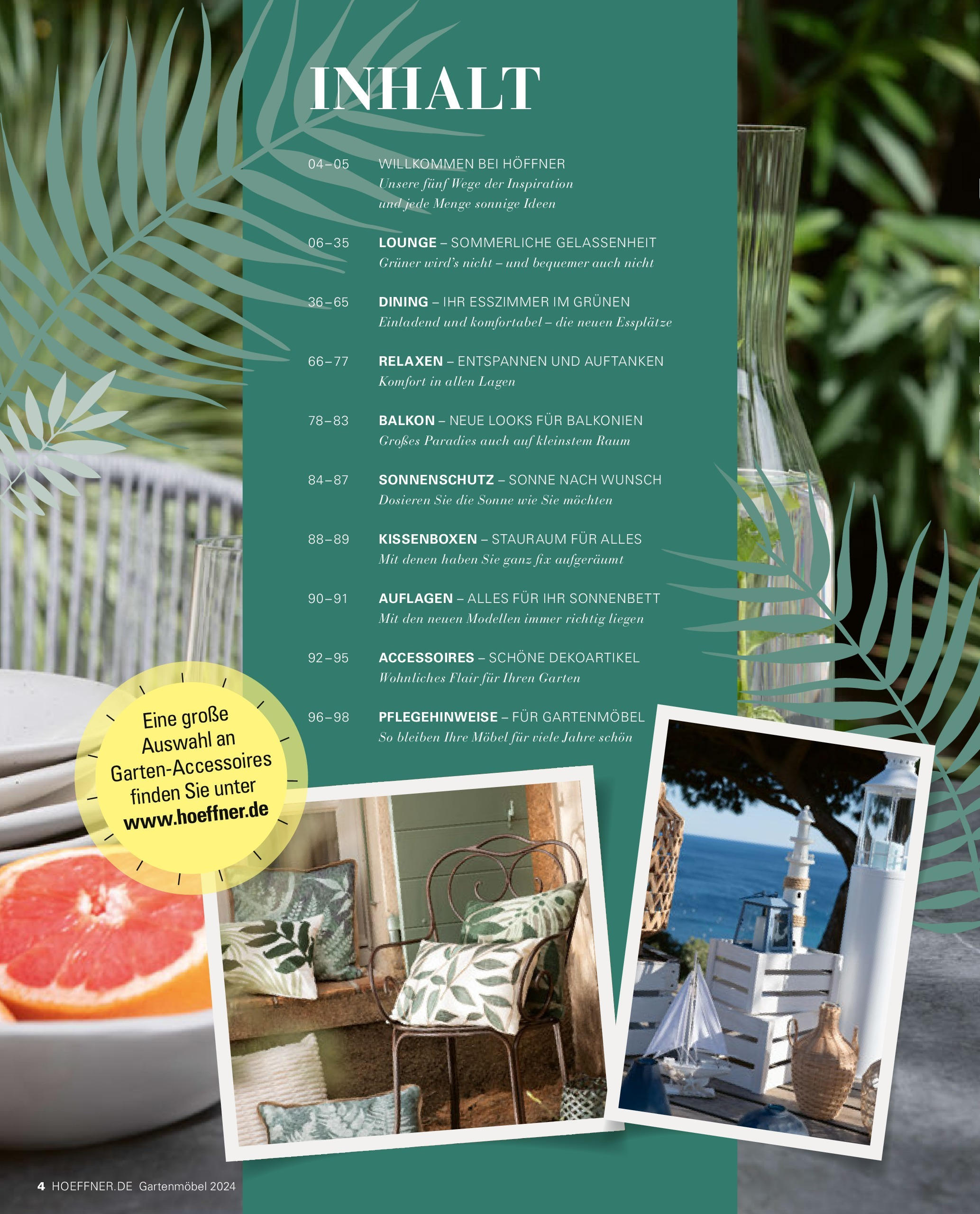 Höffner Gartenkatalog (ab 27.02.2024) zum Blättern | Seite: 4 | Produkte: Gartenmöbel