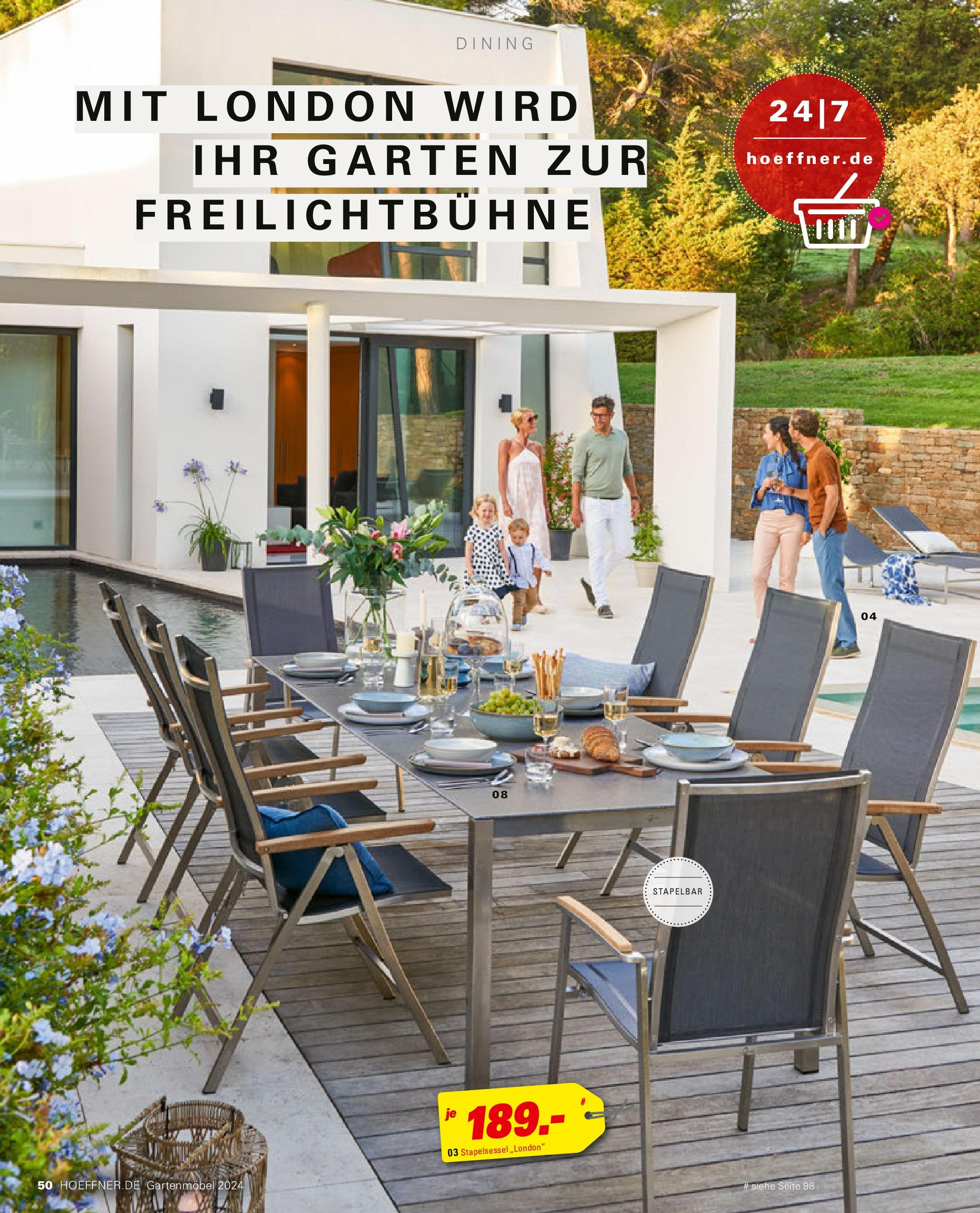 Höffner Gartenkatalog (ab 27.02.2024) zum Blättern | Seite: 50 | Produkte: Gartenmöbel