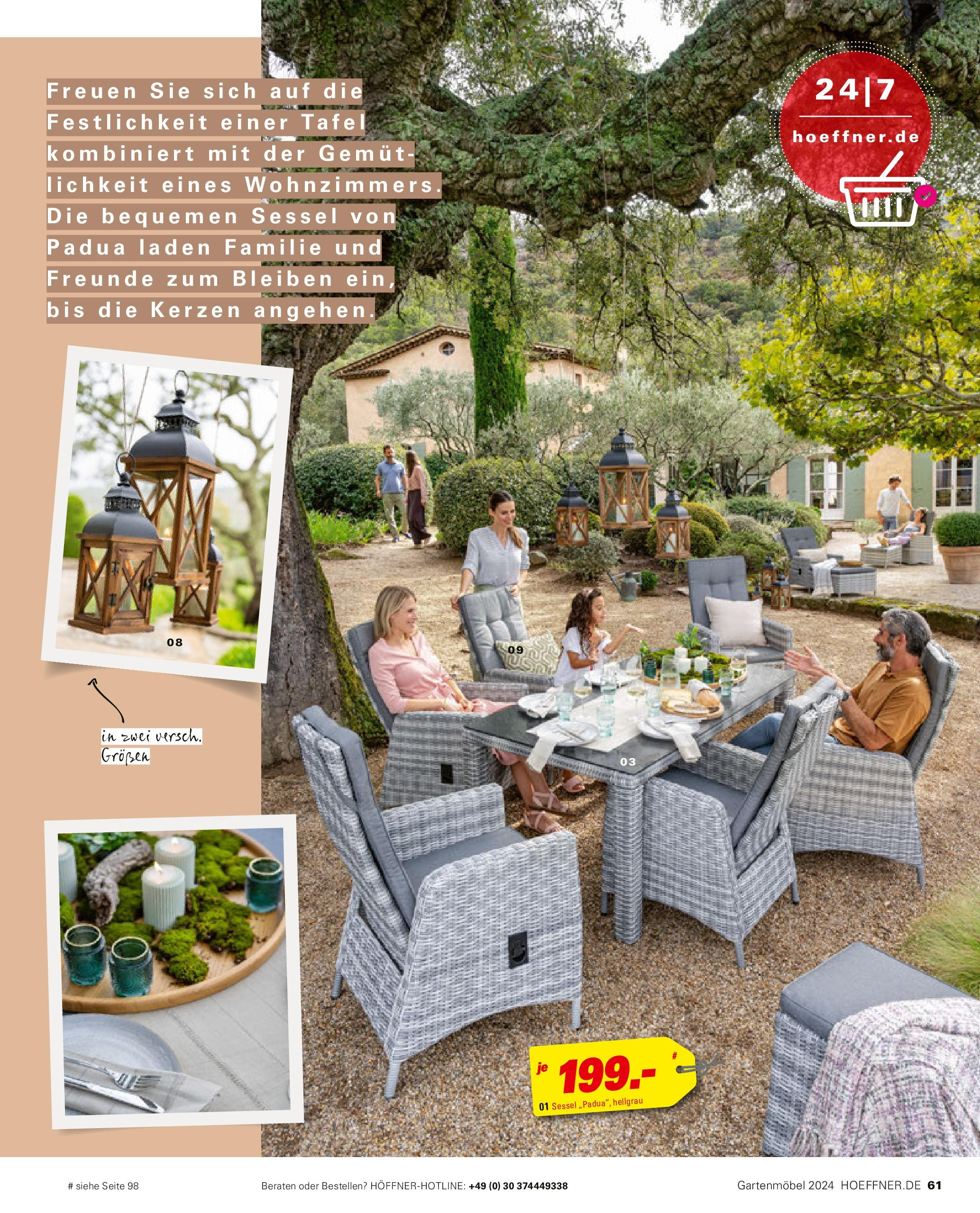 Höffner Gartenkatalog (ab 27.02.2024) zum Blättern | Seite: 61 | Produkte: Sessel