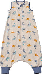 ALANA Schlafsack mit Beinen 1 TOG mit Dino-Muster, beige & blau, 100 cm