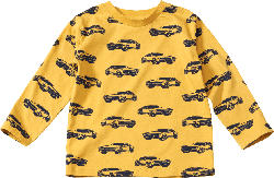 ALANA Langarmshirt mit Auto-Muster, gelb, Gr. 98