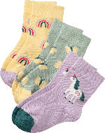 dm-drogerie markt ALANA Socken mit Regenbogen-Muster, lila + gelb + grün, Gr. 27/28 - bis 30.04.2024