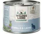 Hornbach Katzenfutter nass WILDES LAND Forelle und Lachs mit Cranberries mit wertvollen Superfoods, getreidefrei, Glutenfrei 185 g