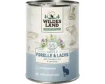 Hornbach Katzenfutter nass WILDES LAND Forelle und Lachs mit Cranberries mit wertvollen Superfoods, getreidefrei, Glutenfrei 375 g