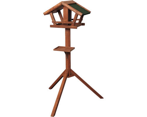 Vogelfutterhaus KARLIE ca. 46 x 30 x 121 cm braun mit Standbeinen