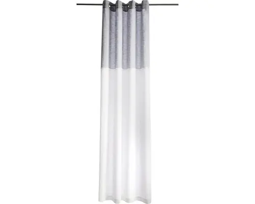 Ösenschal creme grau 140x245 cm