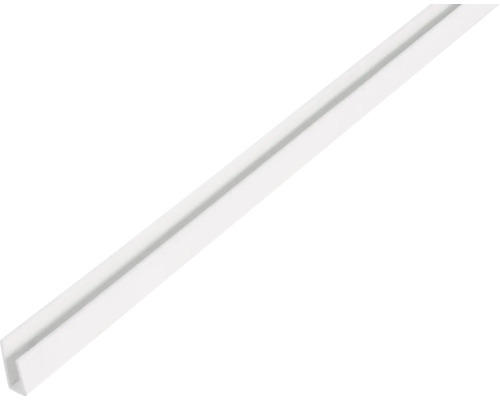 Abschlussprofil PVC weiß 15 x 6 x 1 mm 1,0 mm , 1 m