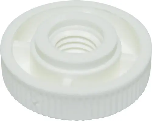 Rändelmutter flach Ø 8 mm Kunstsoff weiß, 50 Stück