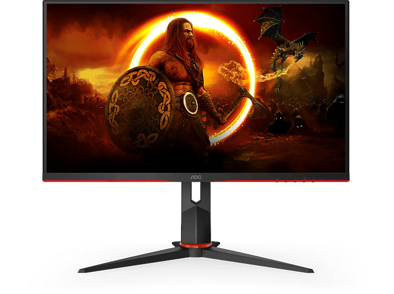 AOC Q27G2S/EU Gaming Monitor, 27 Zoll, WQHD, 165Hz, 1ms MPRT, IPS-Panel, 350cd, 131% sRGB, Schwarz/Rot