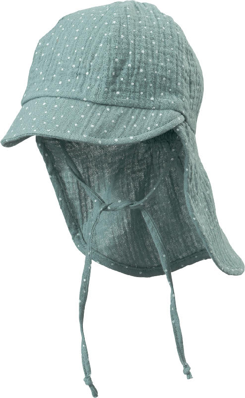 ALANA Schirmmütze aus Musselin mit Punkten, blau, Gr. 48/49