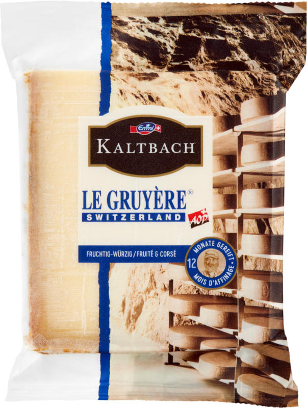 Fromage Le Gruyère AOP Kaltbach Emmi, 220 g