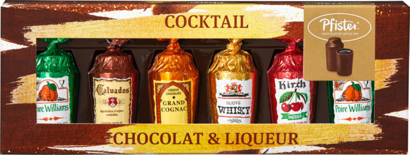 Cocktail Chocolat & Liqueur Pfister, 6 pièces, 114 g