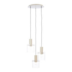 Lampe à suspension GÖTEBORG, métal, beige