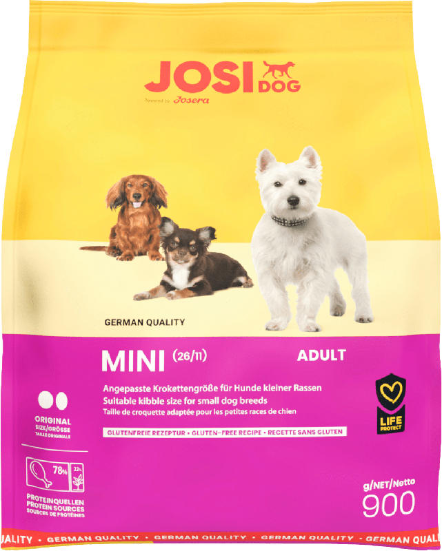JosiDog Trockenfutter Hund Mini für kleine Rassen mit Mais & Geflügel