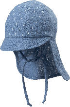 ALANA Schirmmütze aus Musselin mit Anker-Muster, blau, Gr. 48/49