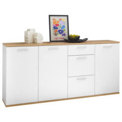 Sideboard BC 1035 weiß Eiche Artisan Nachbildung B/H/T: ca. 180x86x38 cm