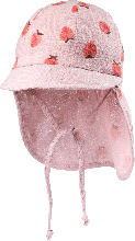 dm-drogerie markt ALANA Schirmmütze aus Musselin mit Erbeeren-Muster, rosa, Gr. 46/47 - bis 30.04.2024