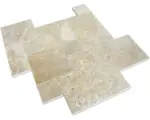 Hornbach FLAIRSTONE Naturstein Terrassenplatte Bari Travertin römischer Verband Set = 1,48 m²
