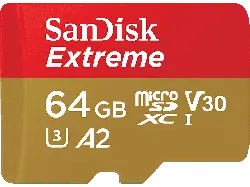 SandISK 64GB Extreme microSDXC Karte für Action-Cams/Drohnen + SD-Adapter bis zu 170 MB/s mit App-Performance A2 UHS-I Class 10 U3 V30; Speicherkarte
