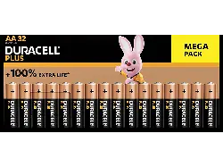 Duracell AA Plus Batterie, 32er Promo Pack