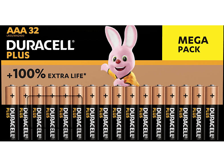 Duracell AAA Plus Batterie, 32er Promo Pack