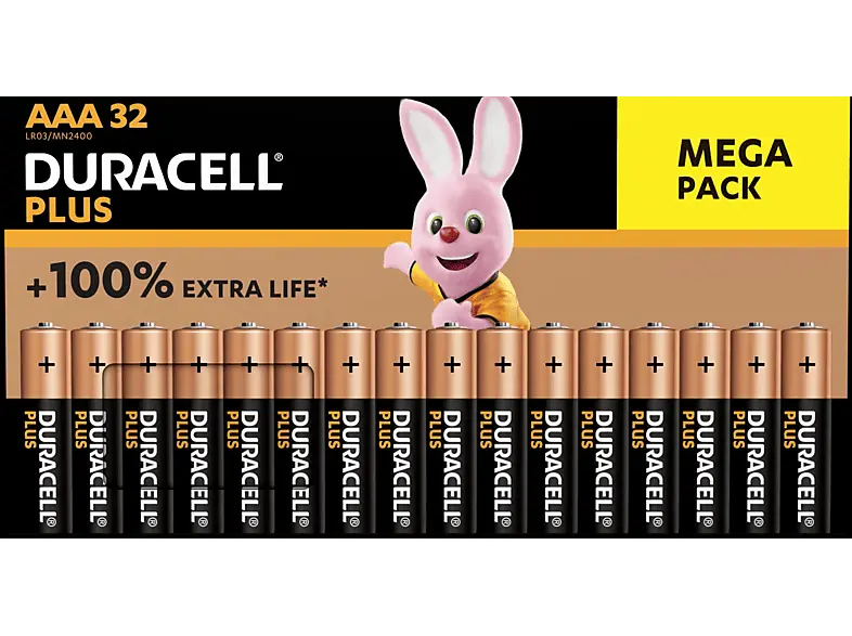 Duracell AAA Plus Batterie, 32er Promo Pack