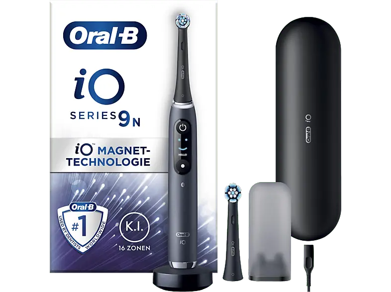Oral-B iO Series 9N mit Reiseetui Elektrische Zahnbürste Black Onyx