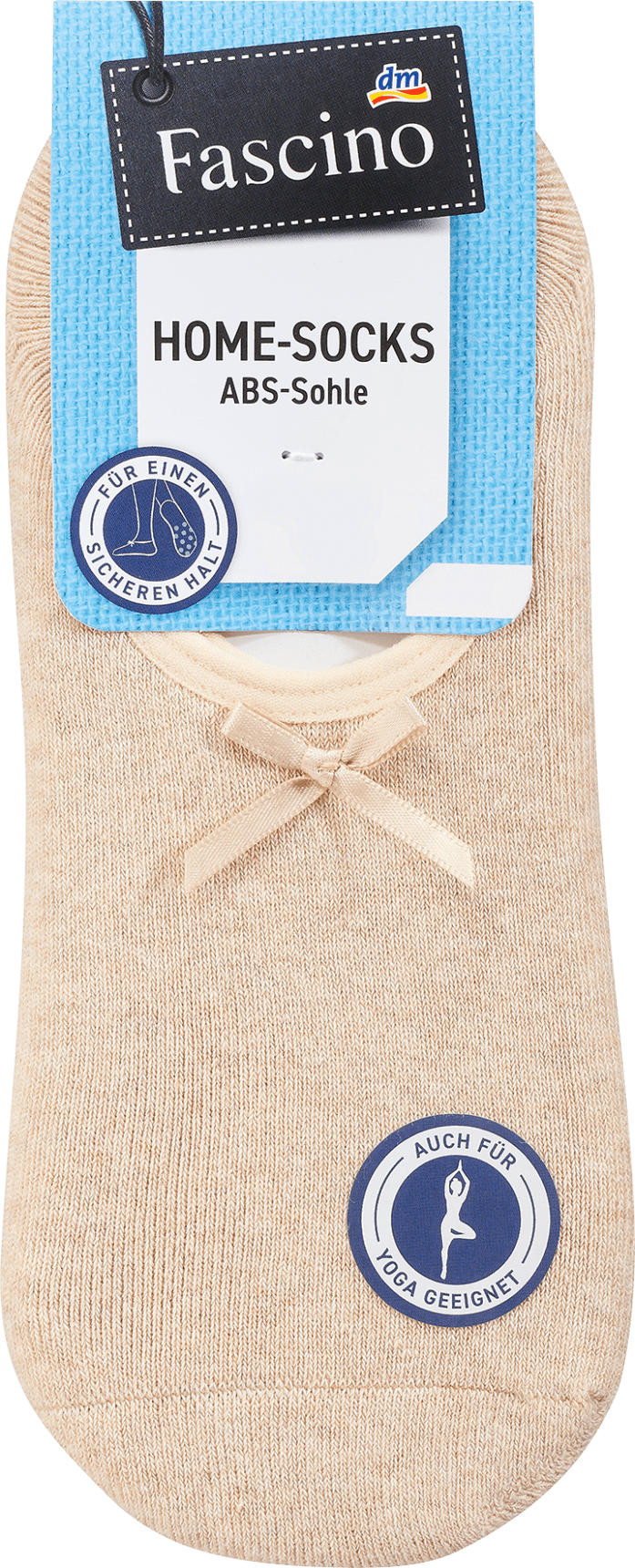 Fascino Socken mit Frottee + ABS-Sohle beige Gr. 35-38