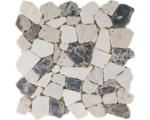 Hornbach Natursteinmosaik Marmor Travertine Marron polygonal 30,5x30,5 cm beige